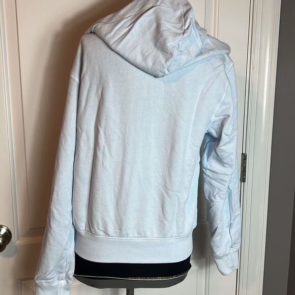 BWNT - SUNDRY ZIP COTTON HOODIE SKY BLUE - 2 - Picture 4 of 7